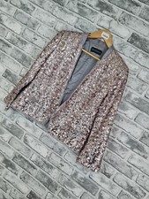 Zadig & Voltaire Sequin Jacket Size 36 Uk 8 Vega Pai Deluxe Rose Blazer