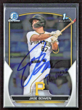 Jase Bowen Signed 2023 1st Bowman Chrome Prospect Pittsburgh Pirates #BCP-146