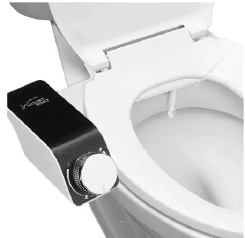 Bidet Toilet Seat Attachment Non Electric Self Cleaning Dual Nozzles Wash H C