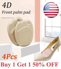 4pcs High Heel Foot Cushions Forefoot Anti-Slip Insole Breathable Shoes Pads