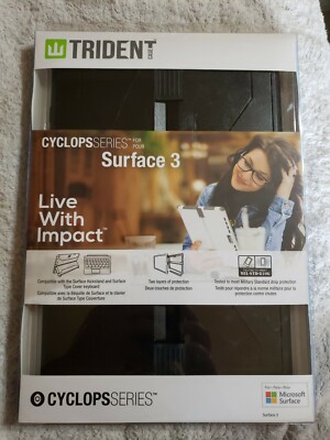 Trident CY-MSSF03-BK000 Microsoft Surface 3 Cyclops Series Case - Black - New