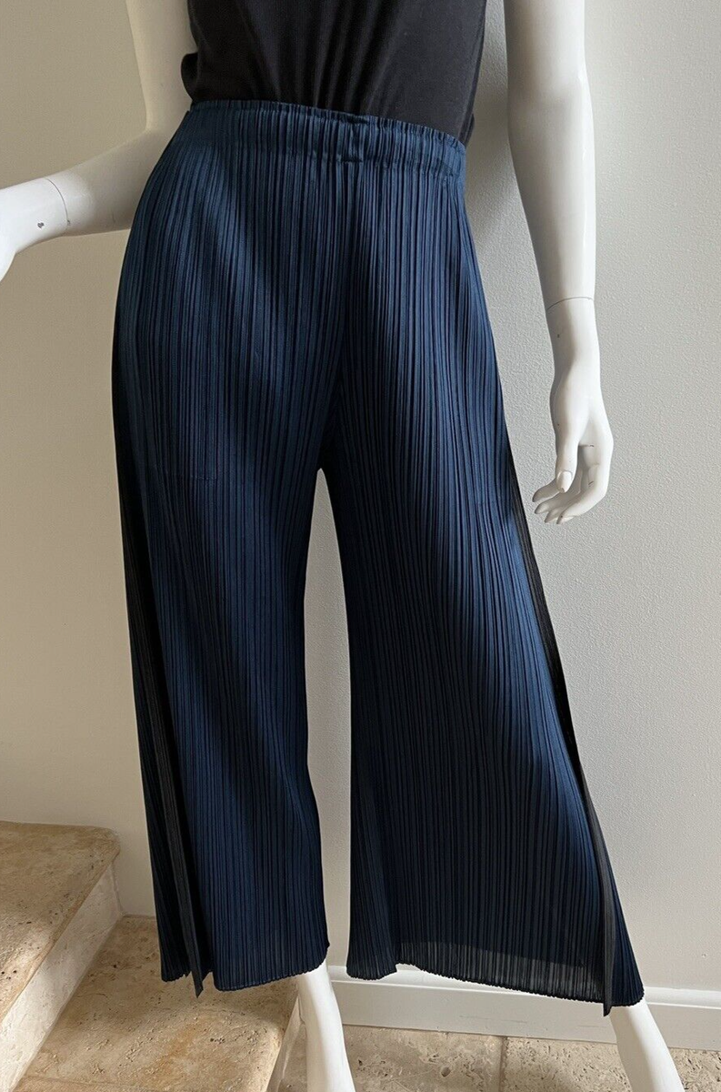 NWOT $530 PLEATS PLEASE ISSEY MIYAKE Pleated Rectangle Pants 5/US 