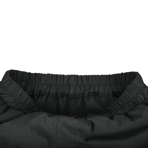 Womens Baggy High Waist Cotton Linen Shorts Ladies Solid Wide Leg Solid Pants UK - Picture 26 of 59
