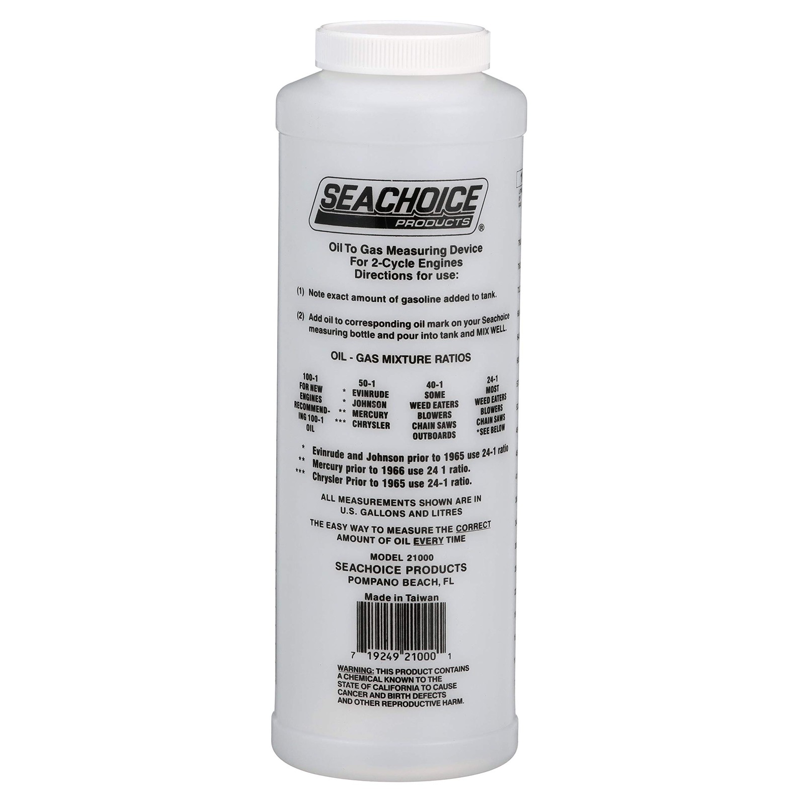 To Gas Measuring Container, 32 Oz., Wide