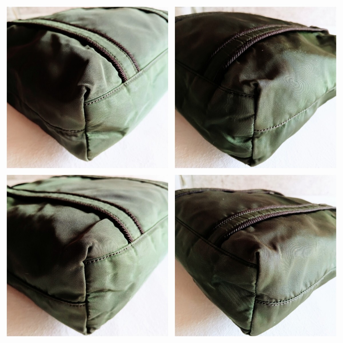 Prada Embroidered Logo Nylon Shoulder Bag Vintage Authentic thumbnail 5