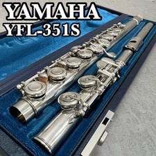YAMAHA YFL-351S Flute E-Mechanism Offset Covered Keys Used With Hard Case