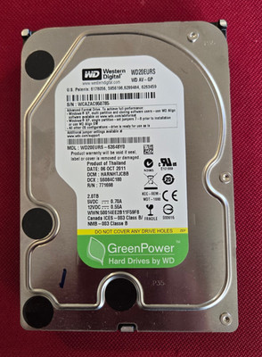 Western Digital WD20EURS 2TB AV-GP Green Power Technology Hard Drive Error Free