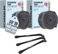 2X Schwalbe SV 19 Fahrradschlauch 27,5 28 29 Zoll SV 40Mm (40/62-584/635) + 3 Ms