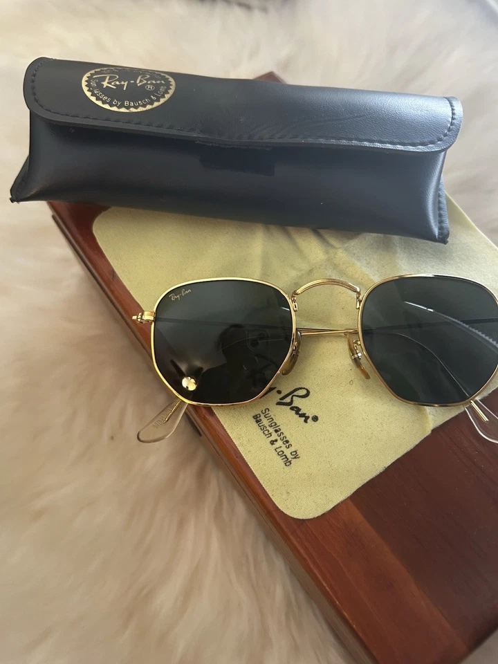 Gafas de sol Ray Ban vintage de oro amarillo de EE. UU. Foto 3 de 4