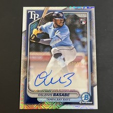 2024 Bowman Chrome Osleivis Basabe RC Mojo Refractor Auto 034/150 Rays #CRA-OB