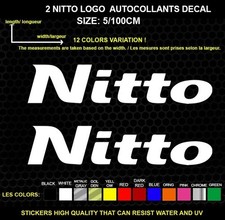2 NITTO LOGO sticker Genuine decal sticker WATERPROOF