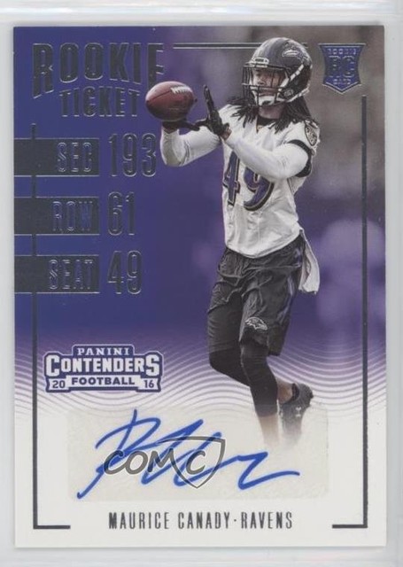 2016 Panini Contenders Rookie Ticket Maurice Canady #187 Autogramm 2s1