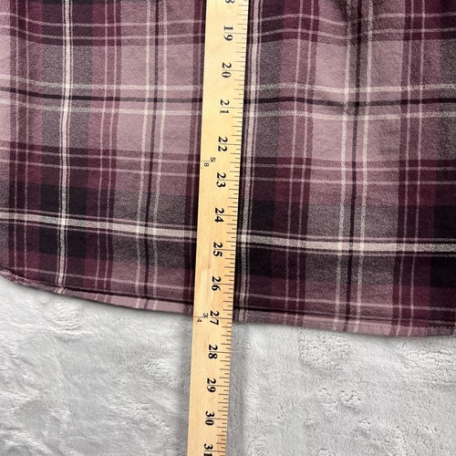 Carhartt Damen Red Maroon Plaid Flannel Button Down Hemd Gr. L Western - Bild 7 von 9