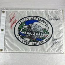 Covered Bridge Flag Daly, Zoeller, Weekley, Mediate Masters Champion Autographed