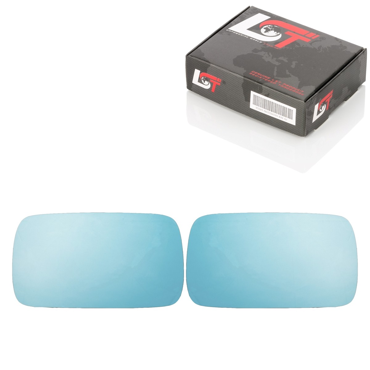 2X Glass Exterior Mirror For BMW 3 Series E30 E36 Convex Left Right Blue
