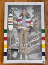 Mattel HBC Stripes Hudson Bay Barbie Signature Doll 350 Years of Adventures, NIB