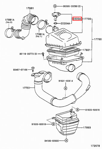 Genuine Lexus RX300 MCU35 RX330 MCU38 MCU33 RX400 h MHU33 MAF AFM Air Flow Meter - Picture 13 of 20