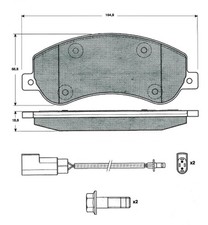 Bremsbelagsatz Scheibenbremse MTR MT554 für VW AMAROK 2HA 2HB S1B S6B S7A S7B