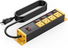 Heavy Duty Surge Protector Power Strip 20 Amp Individual Switches. 6FT 12 Gauge