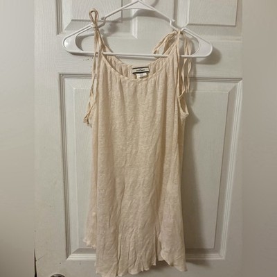 By Malene Birger Slip Tank  Linen Sleeveless Tie Strap Beige Size L Q34725016