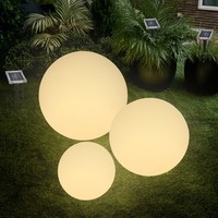 Esotec Solar Deko-Leuchtkugel 3Er Set 30+40+50Cm 9 Lichtfarben Winterfest 106113