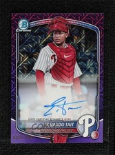 2025 Bowman Chrome Prospect Mega Box Purple Mojo Refractor Eduardo Tait Auto v9t