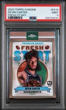 2024 Topps Chrome #FS-10 Devin Carter RC PSA 9 Mint; Fresh Start; Sac Kings NBA
