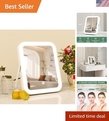 Lighted Vanity Mirror LED Lighted Makeup Mirror Touch Control Portable Travel...