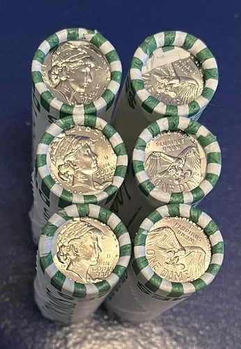2026 D Denver SemiQ Uncirculated Dime $5 Roll. 50 coins per roll.