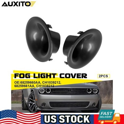 2X Fog Light Cover Set Fit For 2015-2023 Dodge Challenger Front Left Right Side