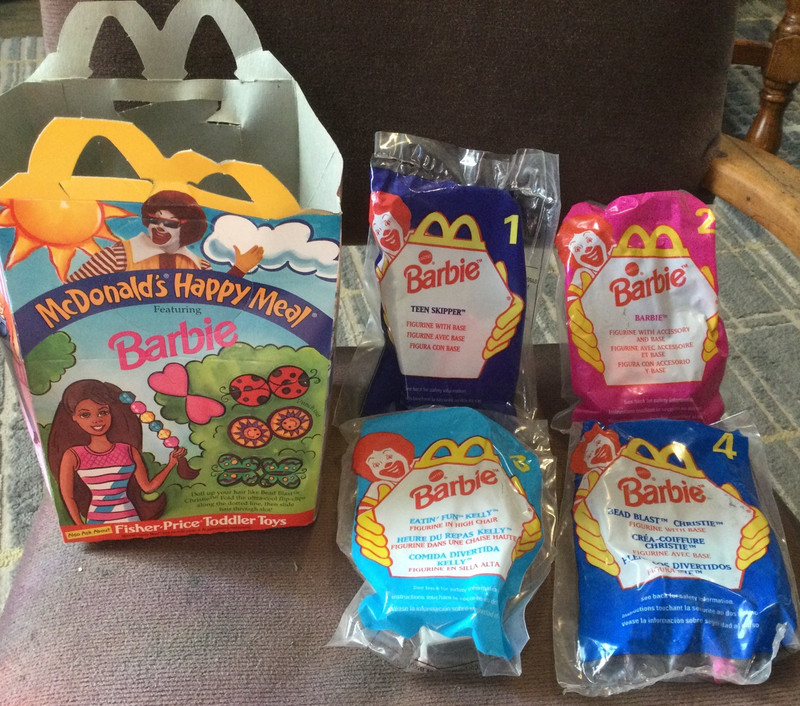McDonald's Barbie Happy Meal Toys Sealed Set of 4. Vintage 1996-1998