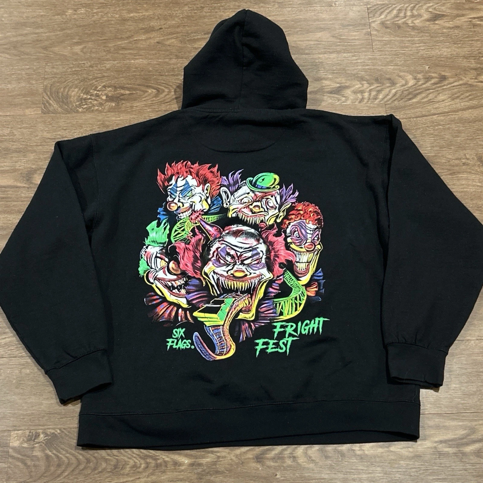 Six Flags Fright Fest Clown Graphic Hoodie