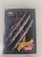 2025 Topps Chrome Marvel Ms. Marvel Wolverine Clawed Black 09/10 #130🔥🔥