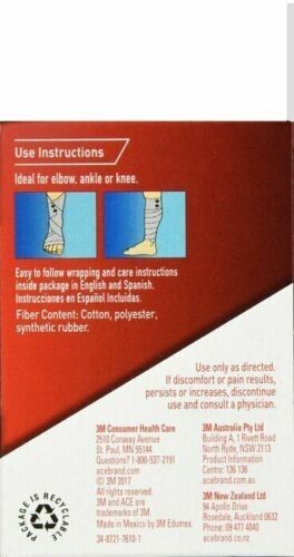 3M Ace Compression Elastic Bandage Adjustable Support 3 Inch Black 1 ct 2 Pack - Picture 4 of 7
