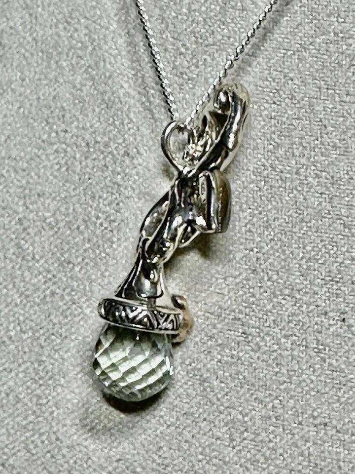 UNIQUE Barbara Bixby Pendant/Necklace 18” (Read) 18k & 925 LOT#96 - Image 2 of 4