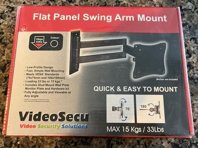 New VideoSecu Flat Panel Swing Arm Adjustable Mount Max 15 Kgs/33 Lbs ML10B