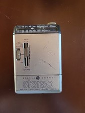 Vintage 1980s GE AM/FM/FM Stereo Headset Radio Escape Model 7-1000B NICE