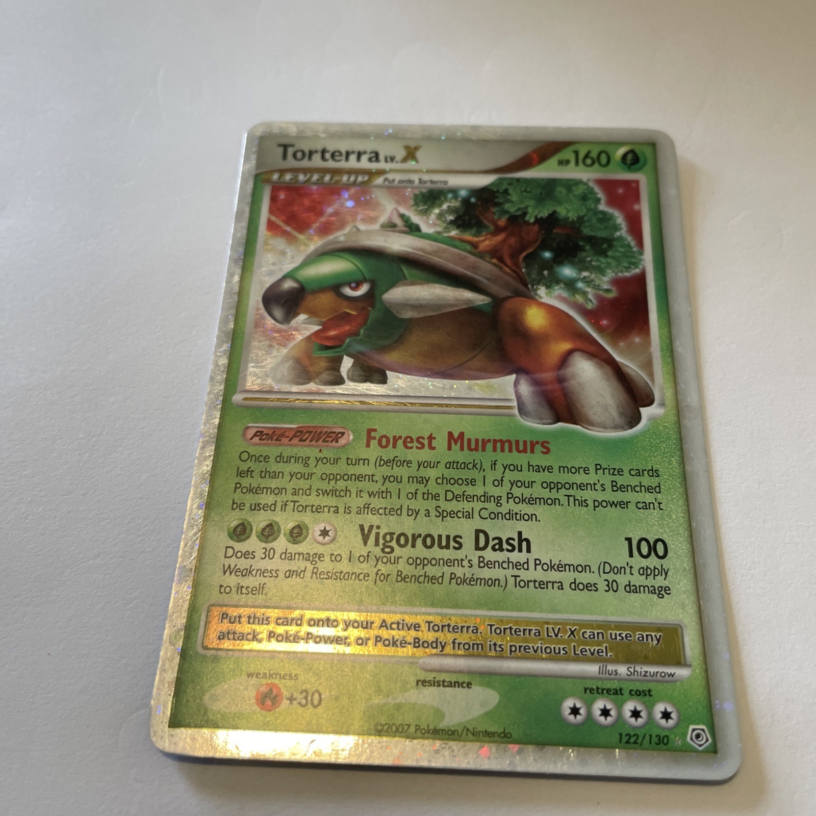 Pokemon TCG Torterra lv X Holo Card 122/130