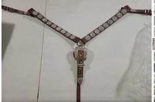 Rhinestone Bling Horse Breat Collat And Headstall Set