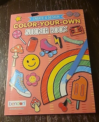 Create & Design Color-Your-Own Sticker Book Tear & Share Pages 10 Pages/Stickers