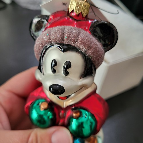 Christopher Radko Esquí Mickey Mouse Disney Vidrio Adorno de Navidad 1997 - Imagen 9 de 14