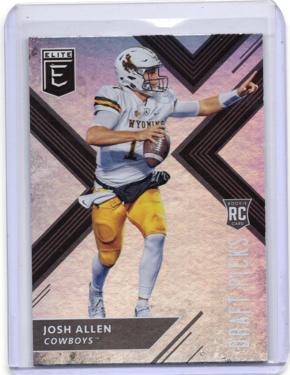 2018 Panini Elite Draft Picks JOSH ALLEN White Jersey RC #103 Buffalo Bills