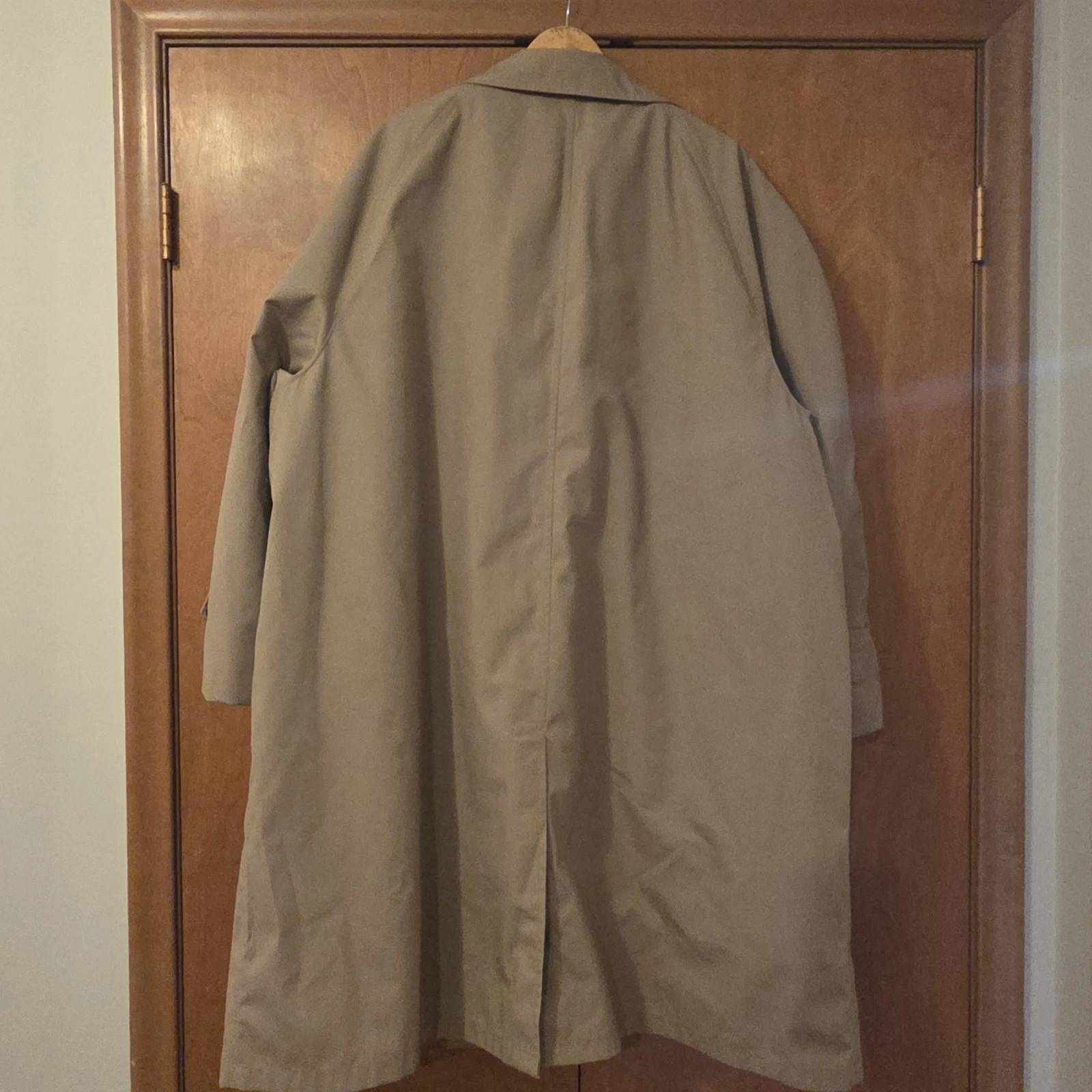 Vintage English Squire Trench Coat 60L Big Tall USA Zip Out Liner Tan - product detail image 7