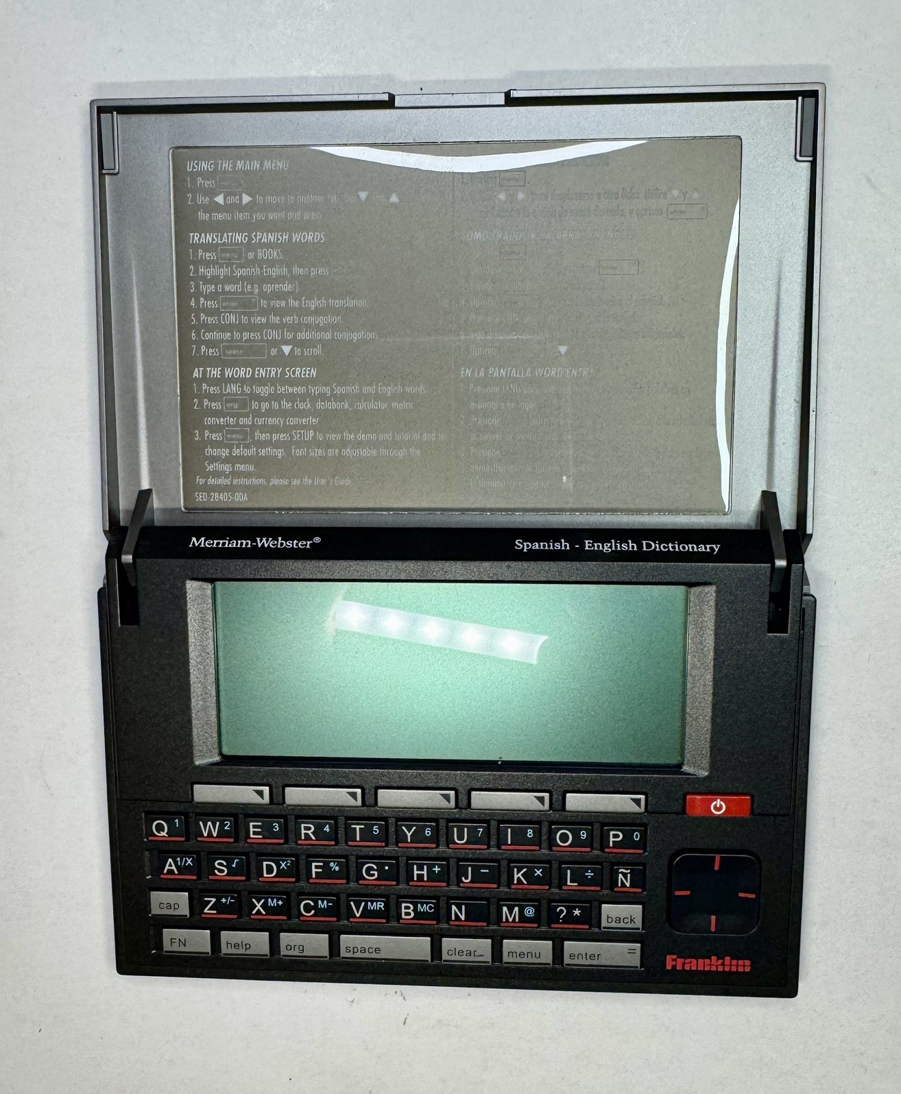 Franklin Merriam-Webster Electronic Dictionary and Thesaurus DBE-1500 - TESTED