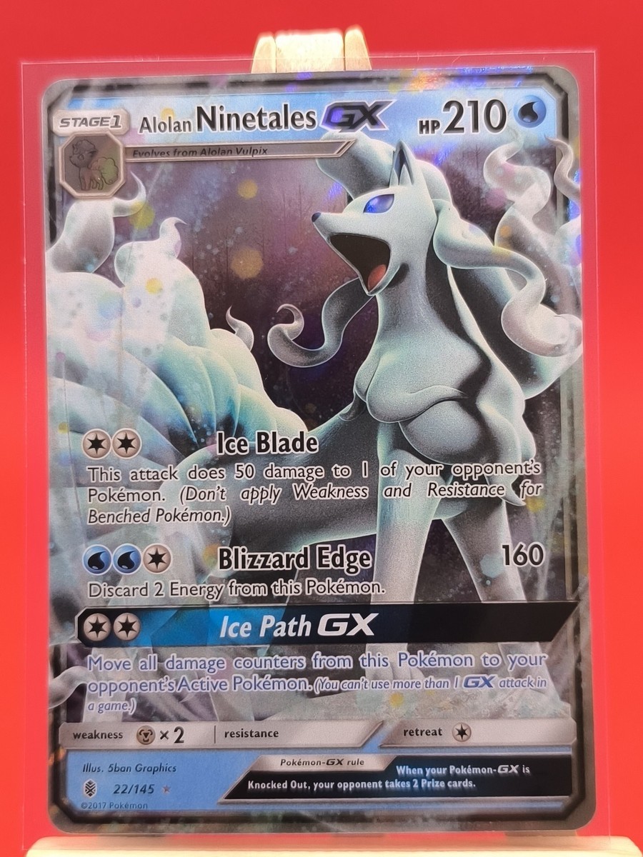 Alolan Ninetales GX 22/145 Guardians Rising Ultra Rare Holo Pokemon Card |  eBay