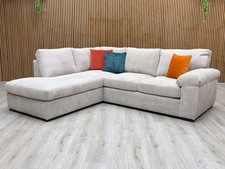 Very ‘Amalfi' 3 Seater Chaise Sofa Cream Jumbo Cord Standard Back Left Hand Face