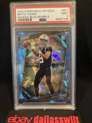 2023 Panini NSCC VIP Gold #RC1 Bryce Young Rookies Blue Sparkle PSA 9 #/149