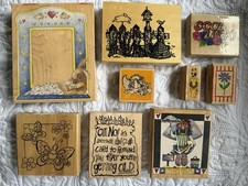 Rubber Stamp Lot. Most Brand New. Uses: Card Making, Mixed Media, Scrapbooking 