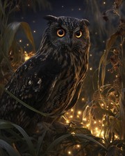 Owl Wall Art Print 8x10 Wildlife Bird Nature Decor - 260330116