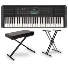 Yamaha PSRE283 61Key Portable Keyboard Essentials Bundle